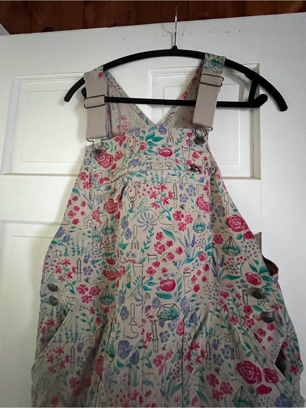 NWOT Duluth Trading Heirloom Gardening Floral Print Women's Overalls - Picture 3 of 5